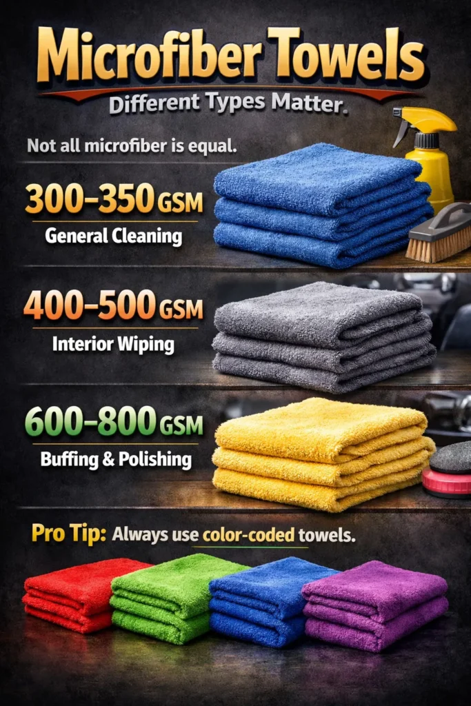 1  Microfiber Towels Different Types Matter Car Cleaning Accessories