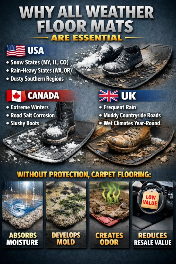 2 Why All Weather Floor Mats Are Essential Especially Us Uk Canada Car Floor Mats All Weather
