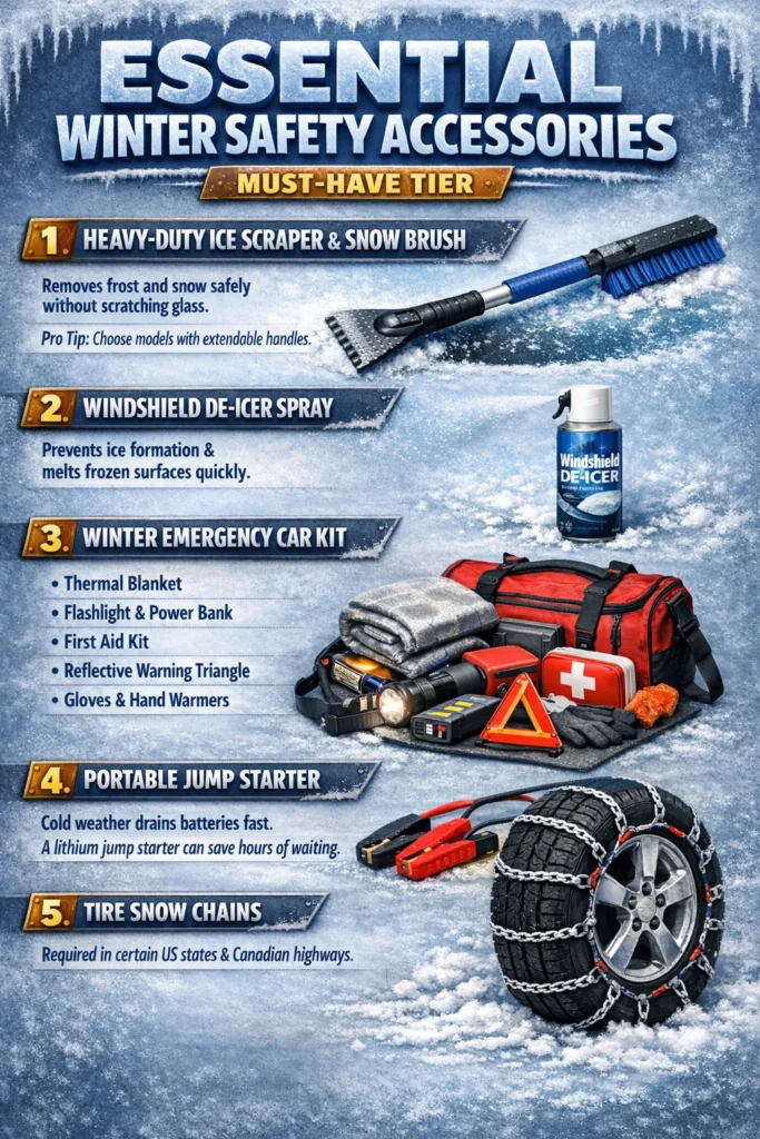 2 Essential Winter Safety Accessories Must Have Tier Winter Car Accessories