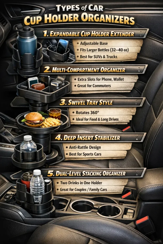 3 Types Of Car Cup Holder Organizers Car Cup Holder Organizer