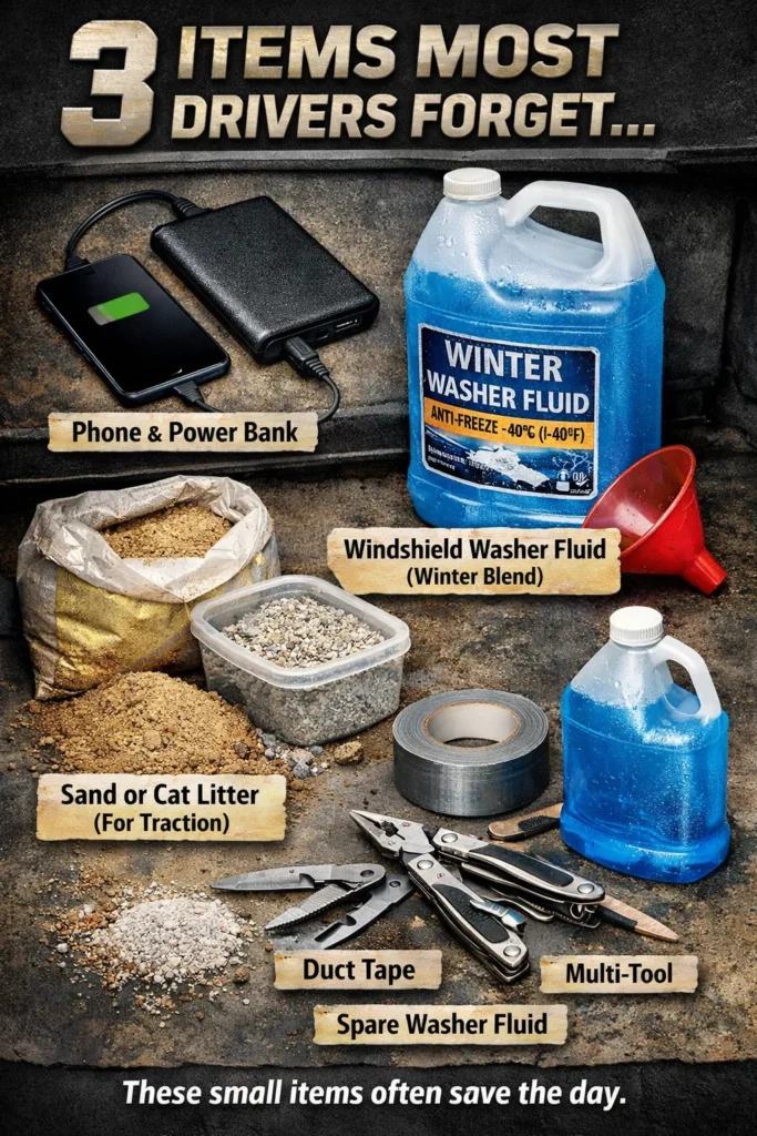 3 Items Most Drivers Forget Car Emergency Kit For Winter