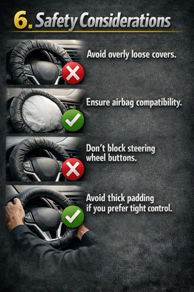 6  Safety Considerations Cute Steering Wheel Covers
