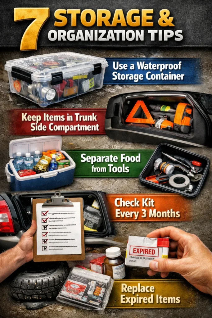 7 Storage Organization Tips Car Emergency Kit For Winter