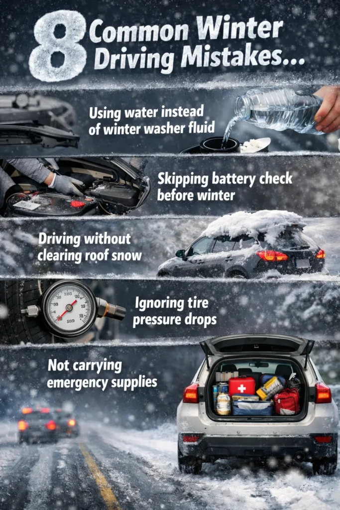 8 Common Winter Driving Mistakes Winter Car Accessories