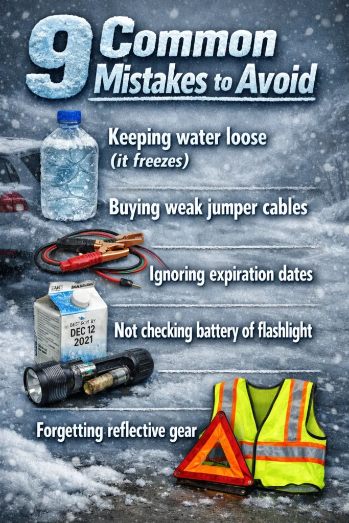 9 Common Mistakes To Avoid Car Emergency Kit For Winter