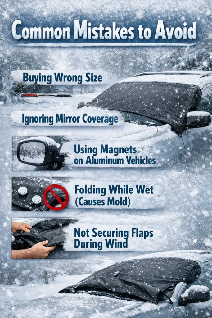 Common Mistakes To Avoid Car Windshield Cover Snow