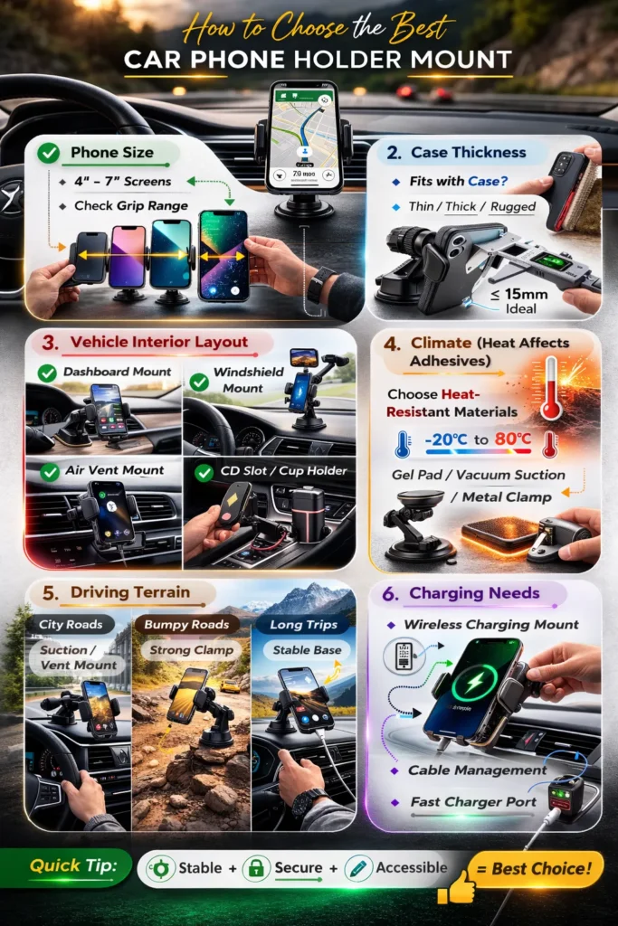 How To Choose The Best Car Phone Holder Mount