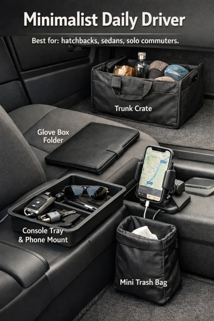 Minimalist Daily Driver Car Organization Ideas