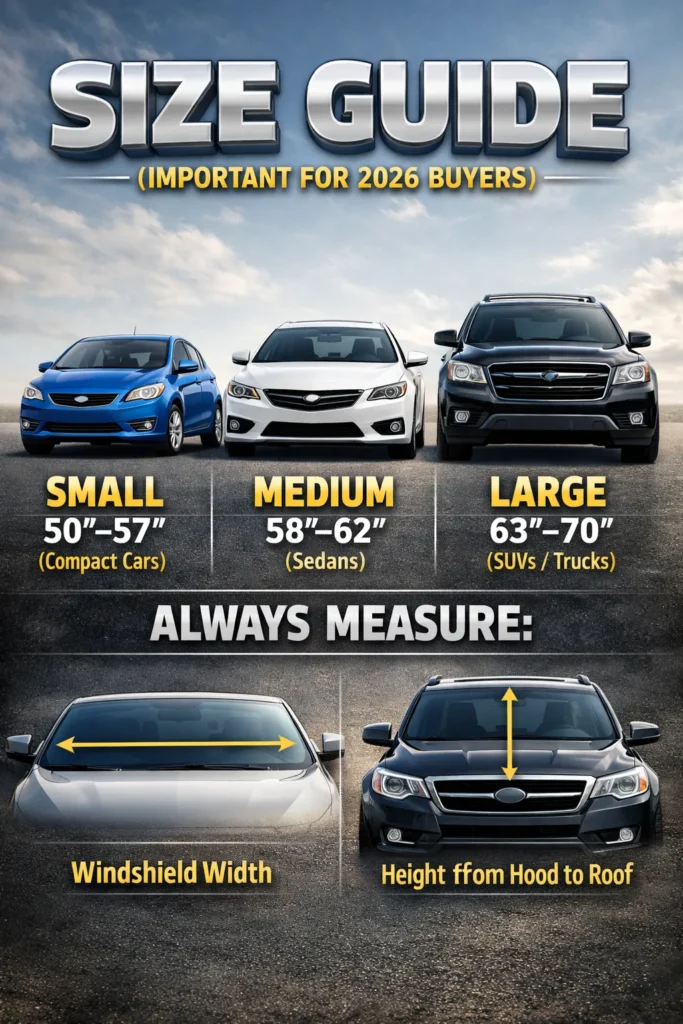 Size Guide Important For 2026 Buyers Car Windshield Cover Snow