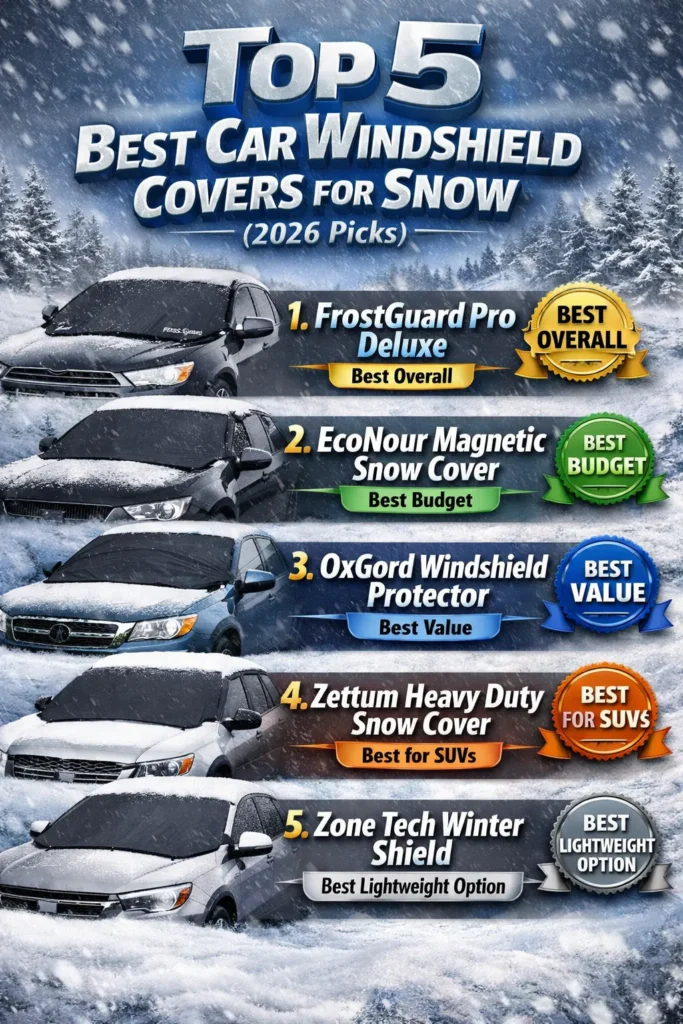 Top 5 Best Car Windshield Covers For Snow 2026 Picks Car Windshield Cover Snow