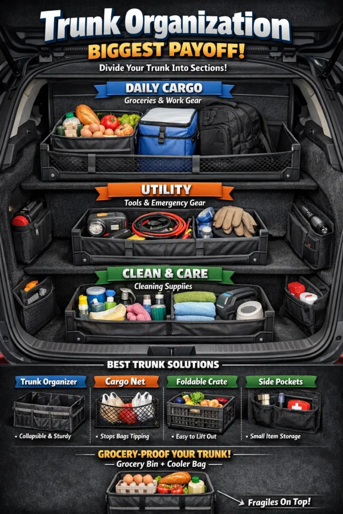 Trunkboot Organization Car Organization Ideas