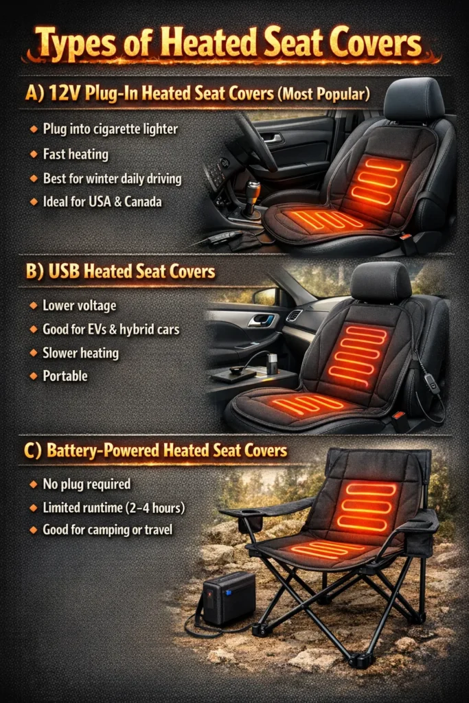 Types Of Heated Seat Covers Heated Seat Covers For Cars