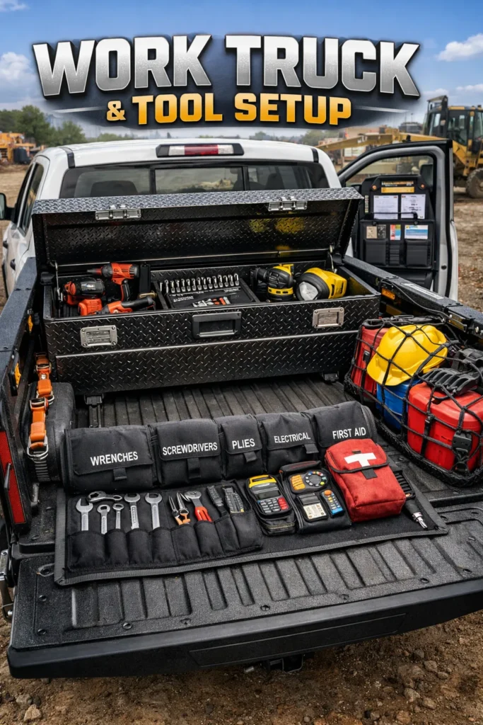 Work Truck Tool Setup Car Organization Ideas