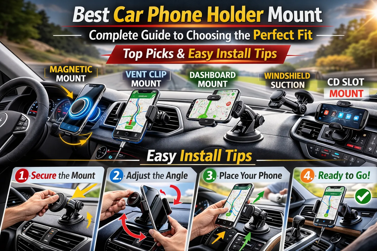 Car Phone Holder Mount