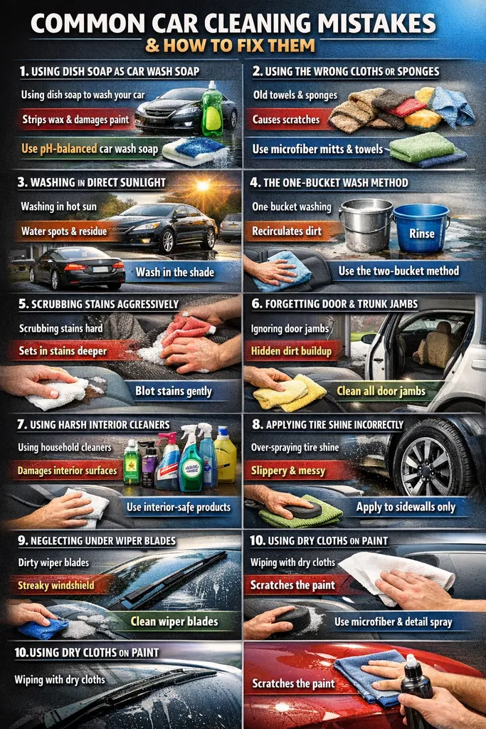 Common Car Cleaning Mistakes How To Fix