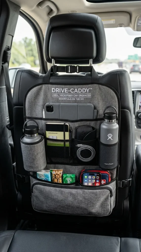 Linenmicrofiber Hanging Car Organizer