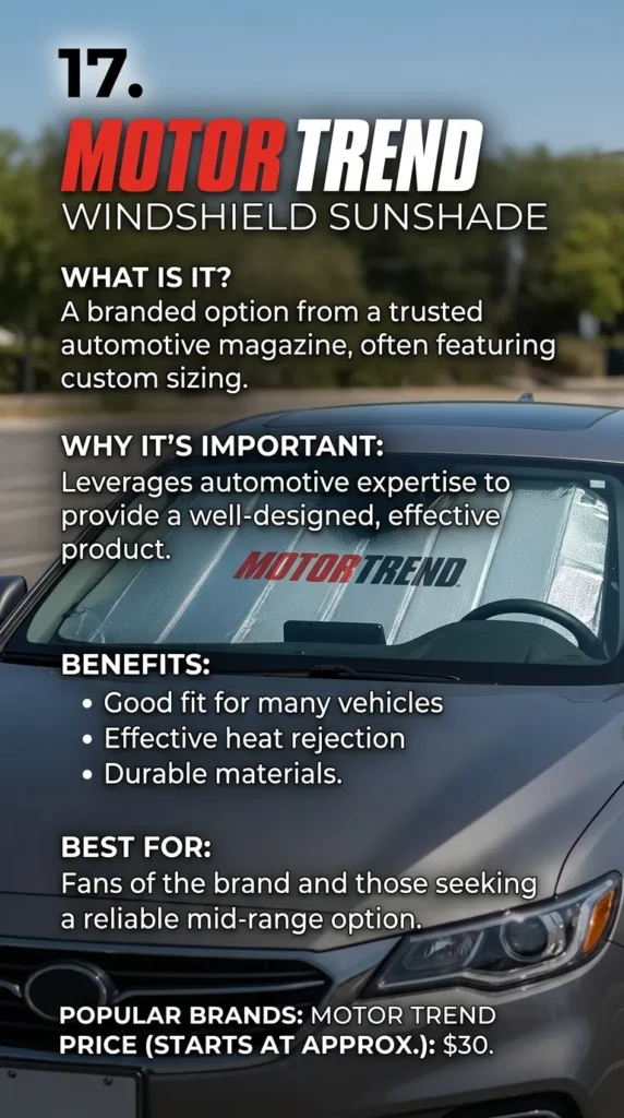 Motor Trend Windshield Sunshade