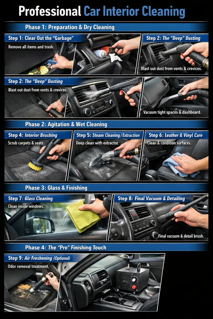Step By Step Car Interior Cleaning Process