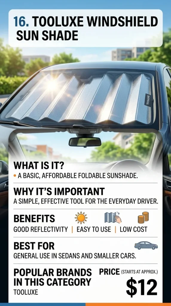 Tooluxe Windshield Sun Shade