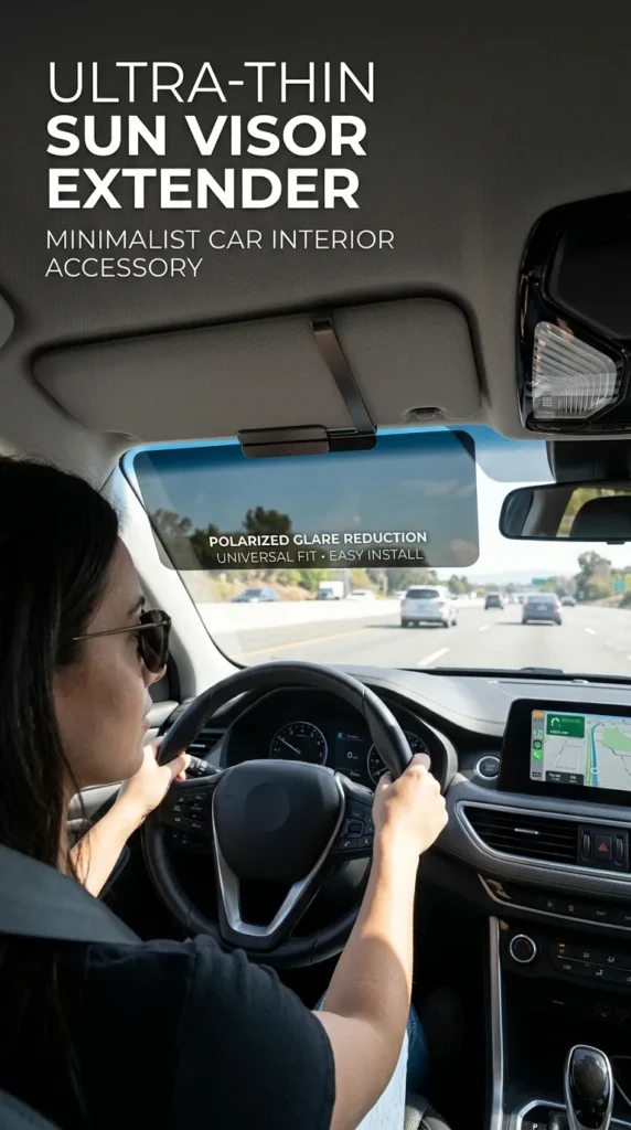 Ultra Thin Sun Visor Extender