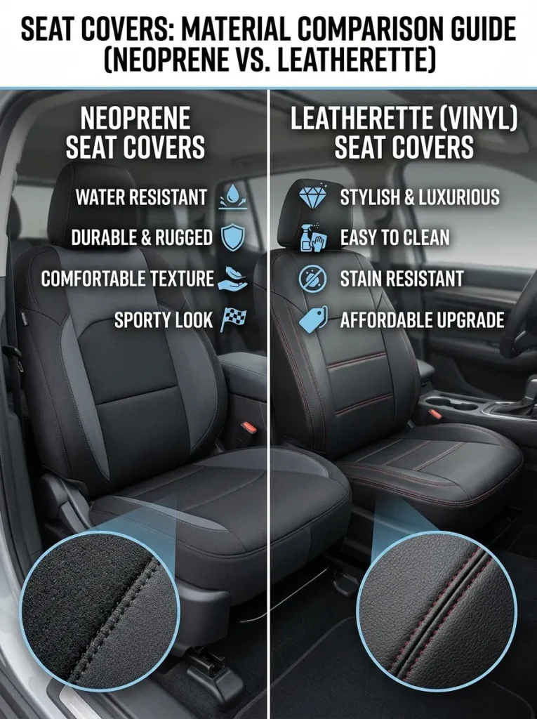 15  Seat Covers Neoprene Or Leatherette