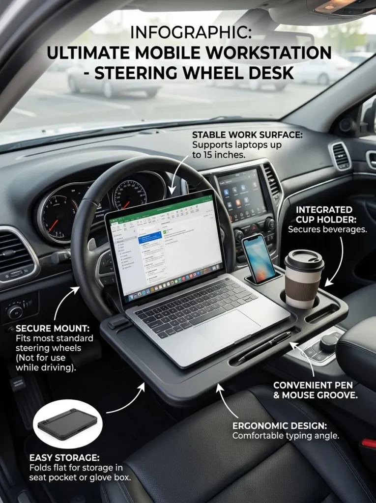 19  Steering Wheel Desktray
