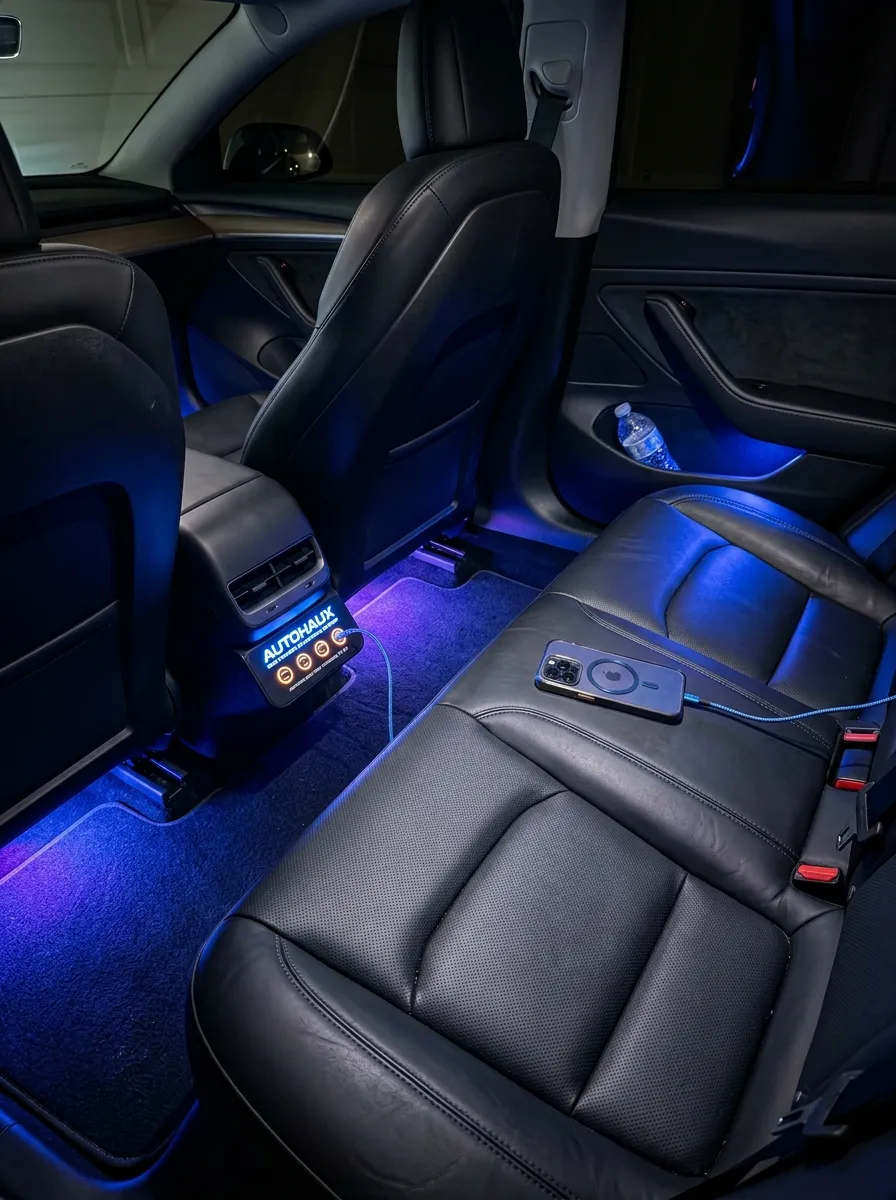 Autohaux Rear Seat Usb Strip Car Interior Lights