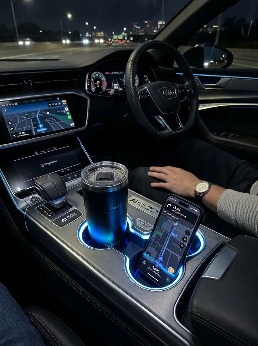Ai Auto Focus Cup Holder Lights Car Interior Lights