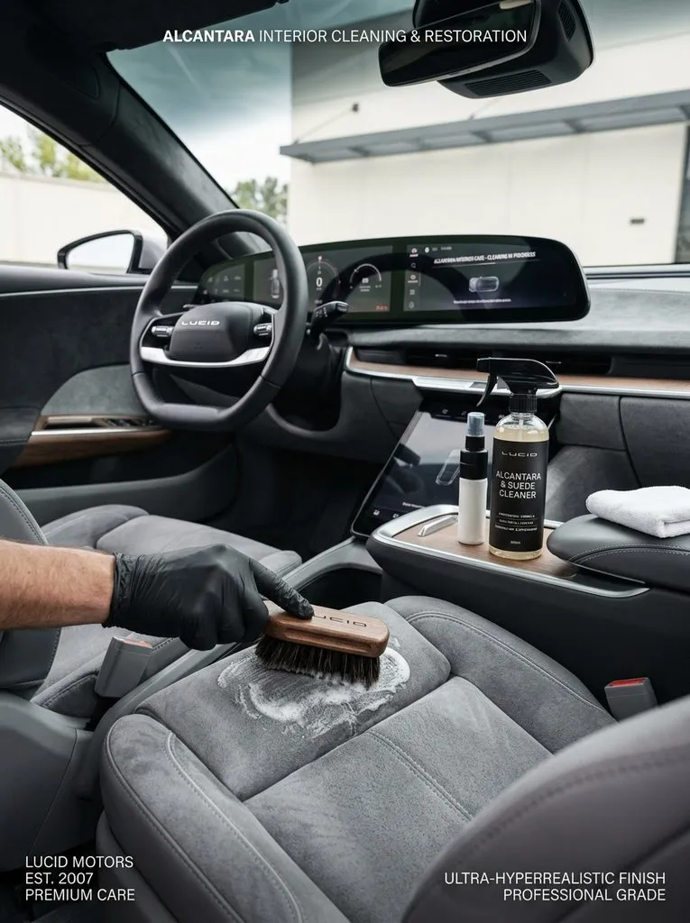 Alcantara Cleaning Brush And Solution