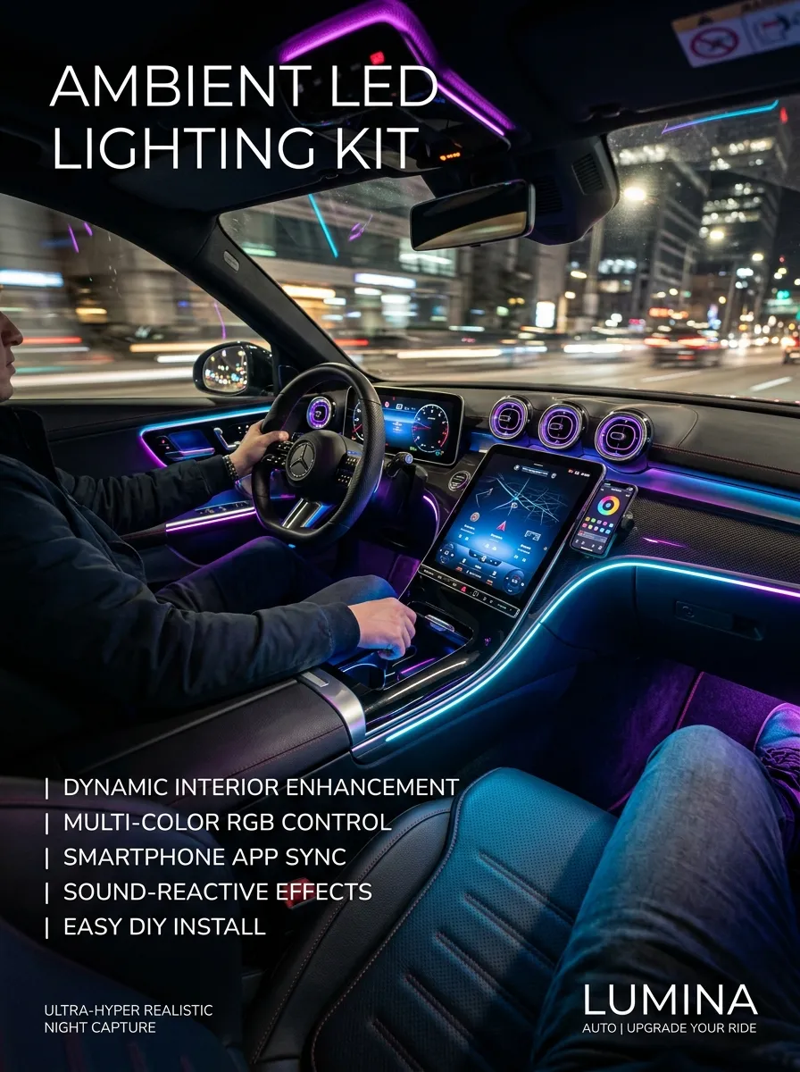Ambient Led Lighting Kit Interior Car