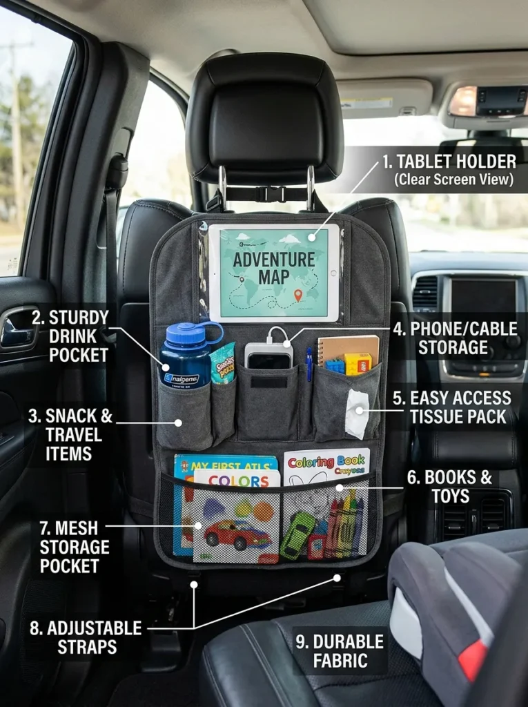 Car Seat Organizer Back Of Headrest