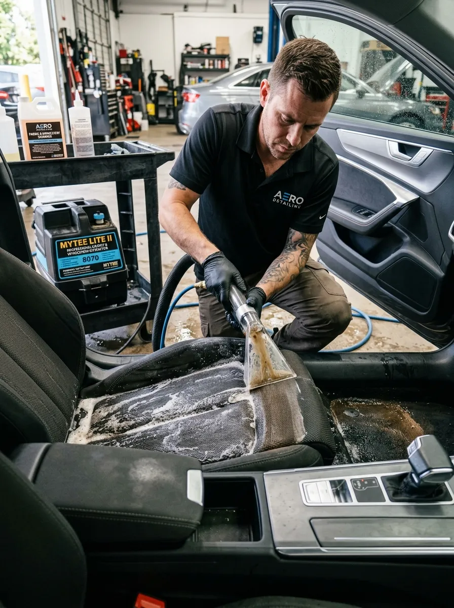Carpet Fabric Shampooing Car Interior Detailing