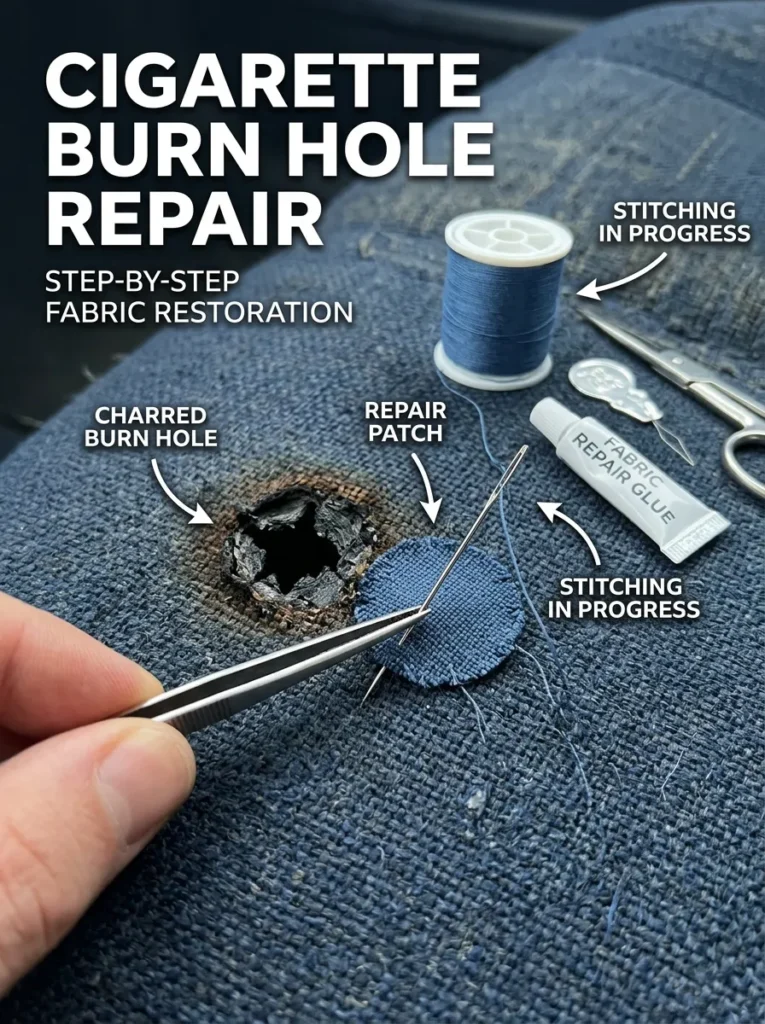 Cigarette Burn Hole Repair Fabric