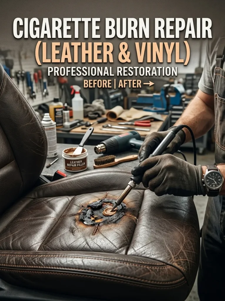 Cigarette Burn Repair Leather Vinyl