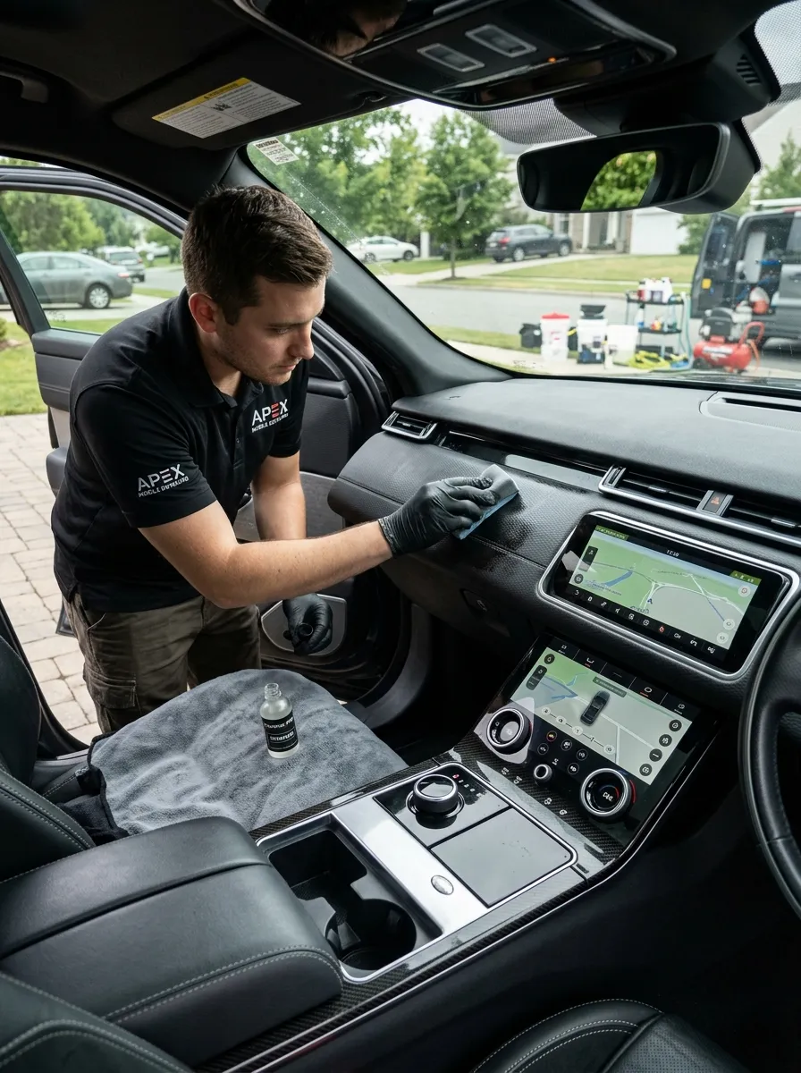 Dashboard Console Ceramic Coating Car Interior Cleaning Near Me