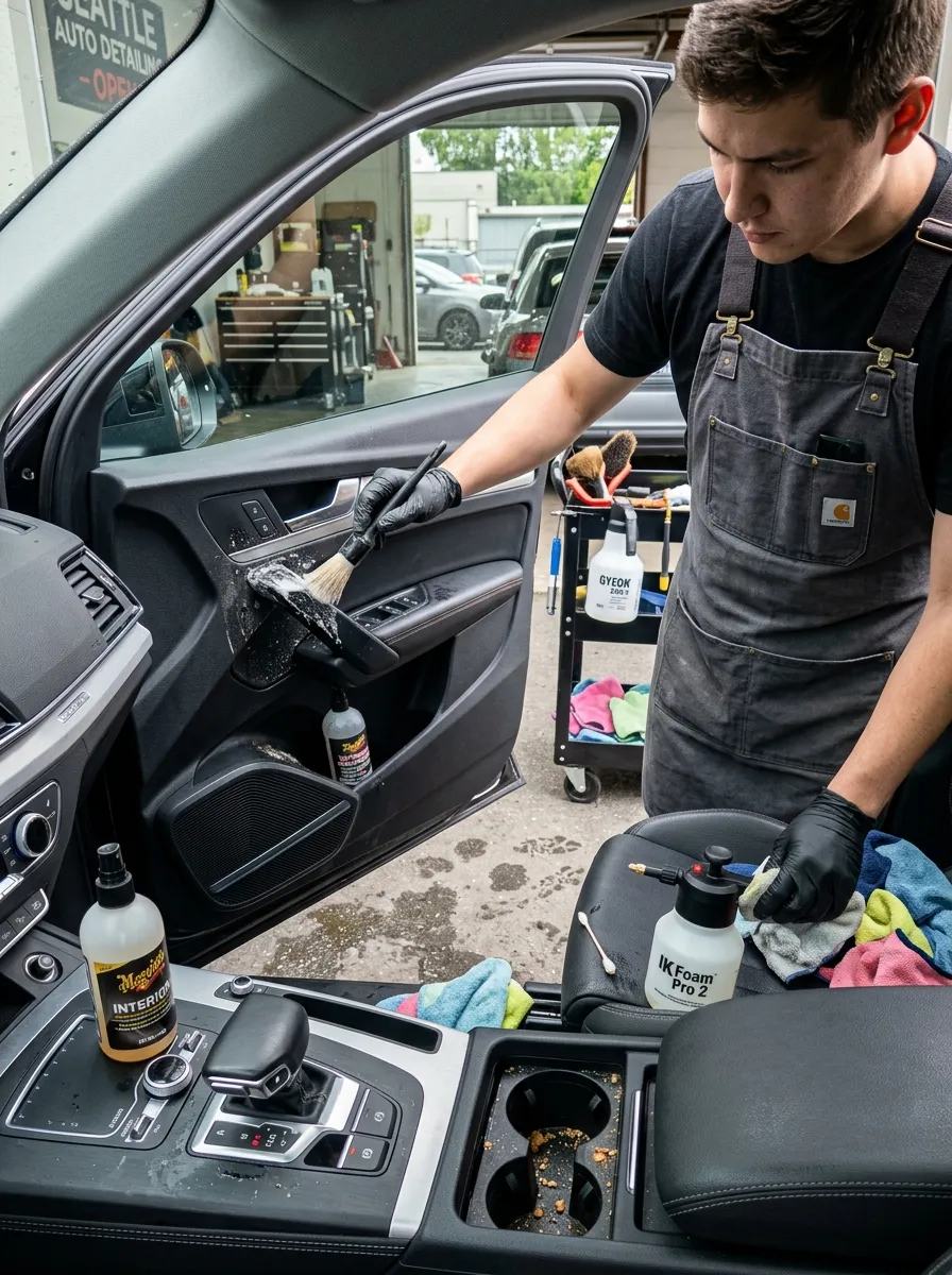 Door Panel Console Deep Clean Car Interior Detailing Near Me