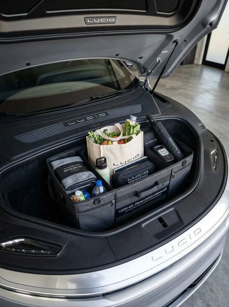 Frunk Cargo Organizer Lucid Car Interior