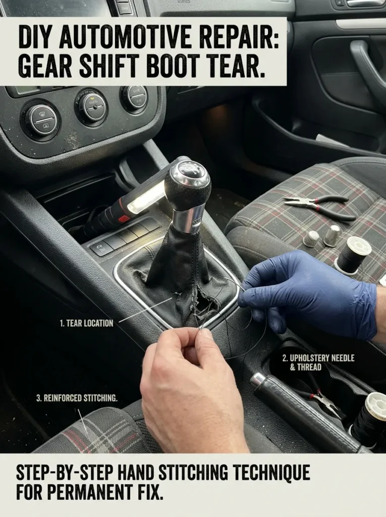 Gear Shift Boot Tear Repair