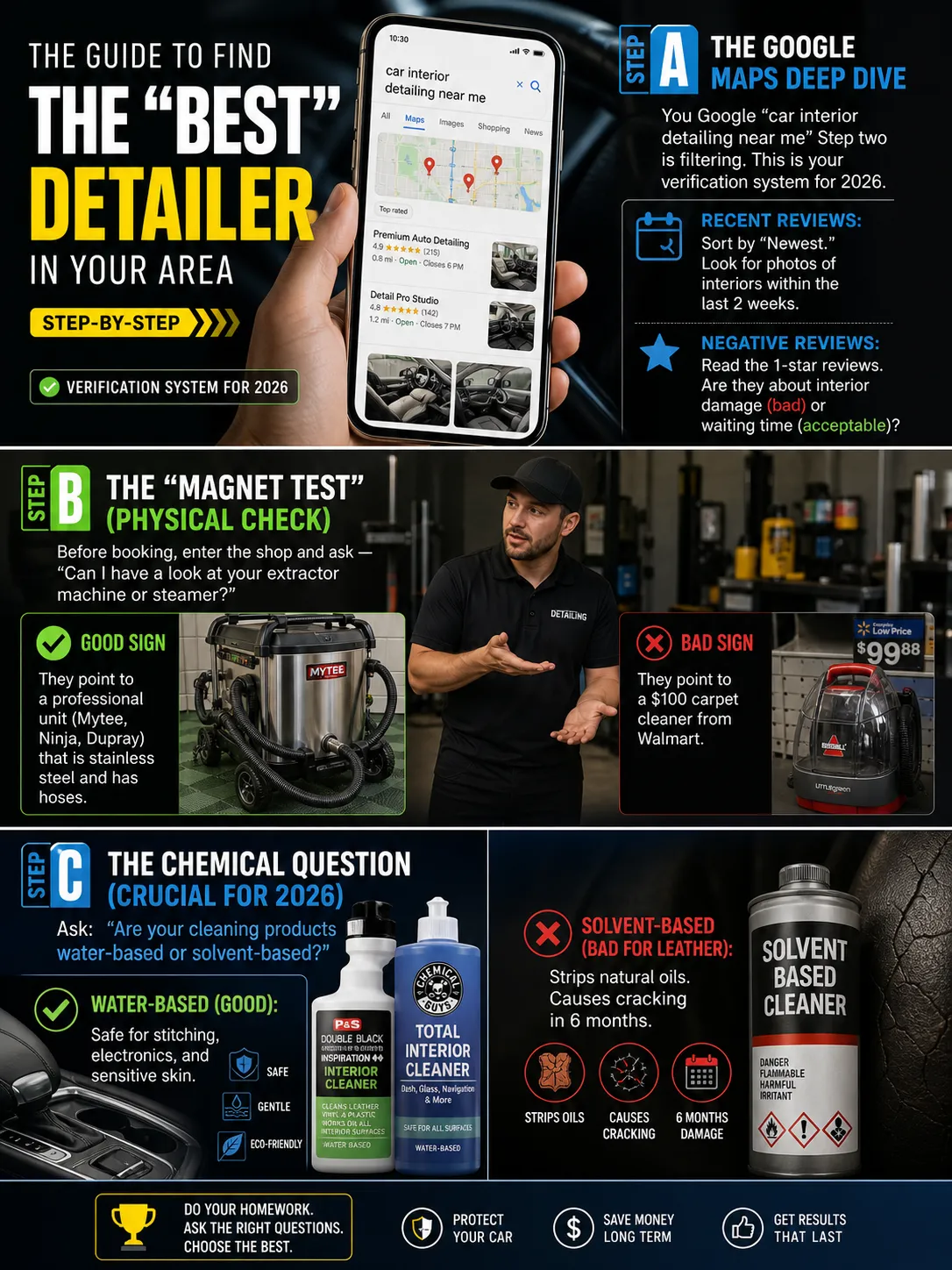 How To Find The Best Detailer Near You Step By Step Car Interior Detailing Near Me