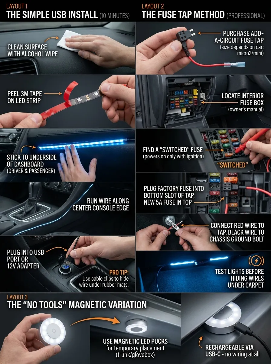 How To Install Car Interior Lights Step By Step Car Interior Lights