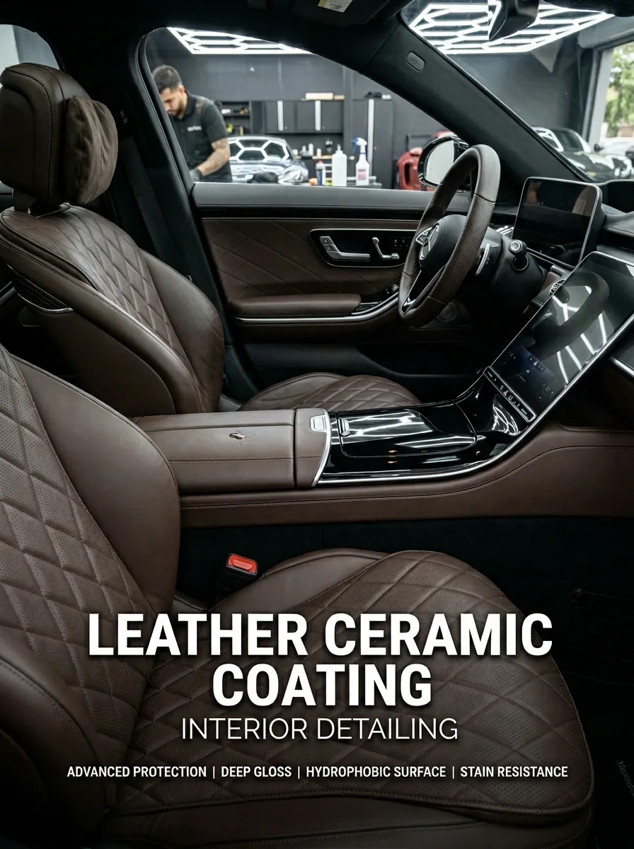 Leather Ceramic Coating Car Interior Detailing
