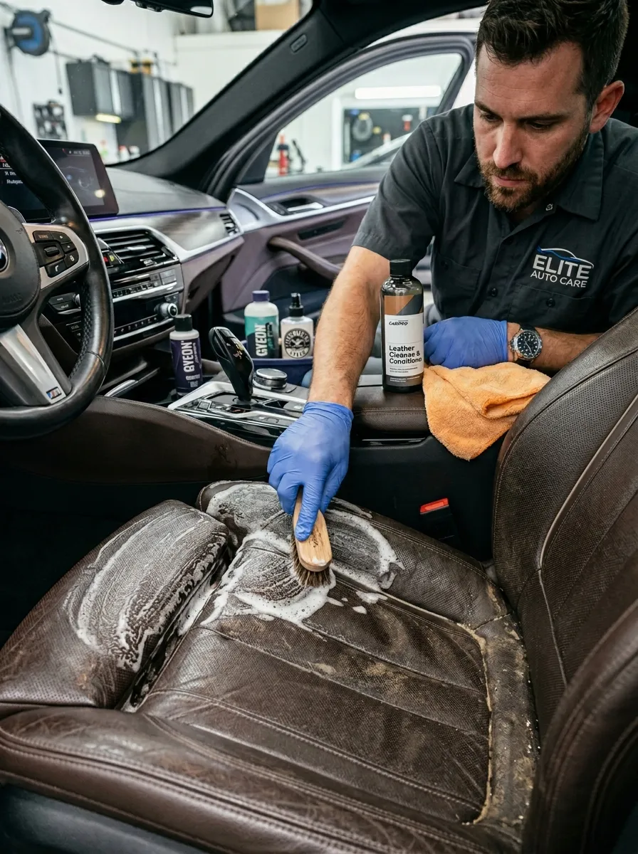 Leather Deep Cleaning Conditioning Car Interior Detailing Near Me