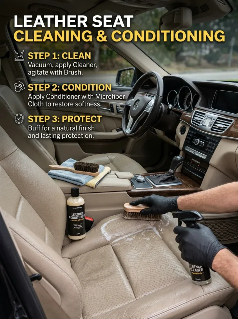 Leather Seat Cleaning Conditioning
