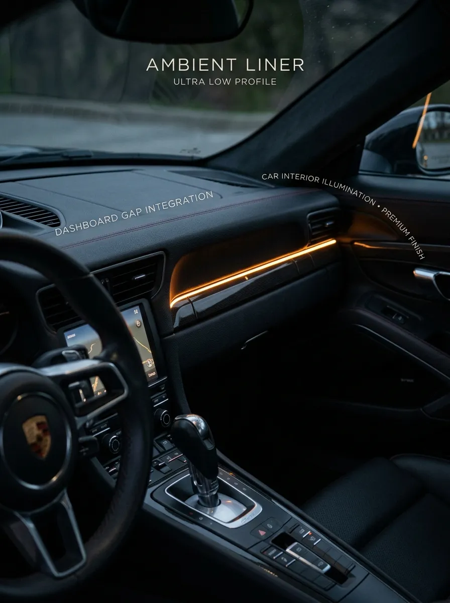 Low Profile Led Strip For Dashboard Gap Interior Lights For Car