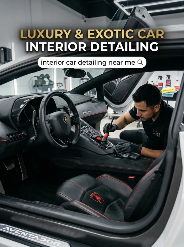 Luxury Exotic Car Interior Detailing