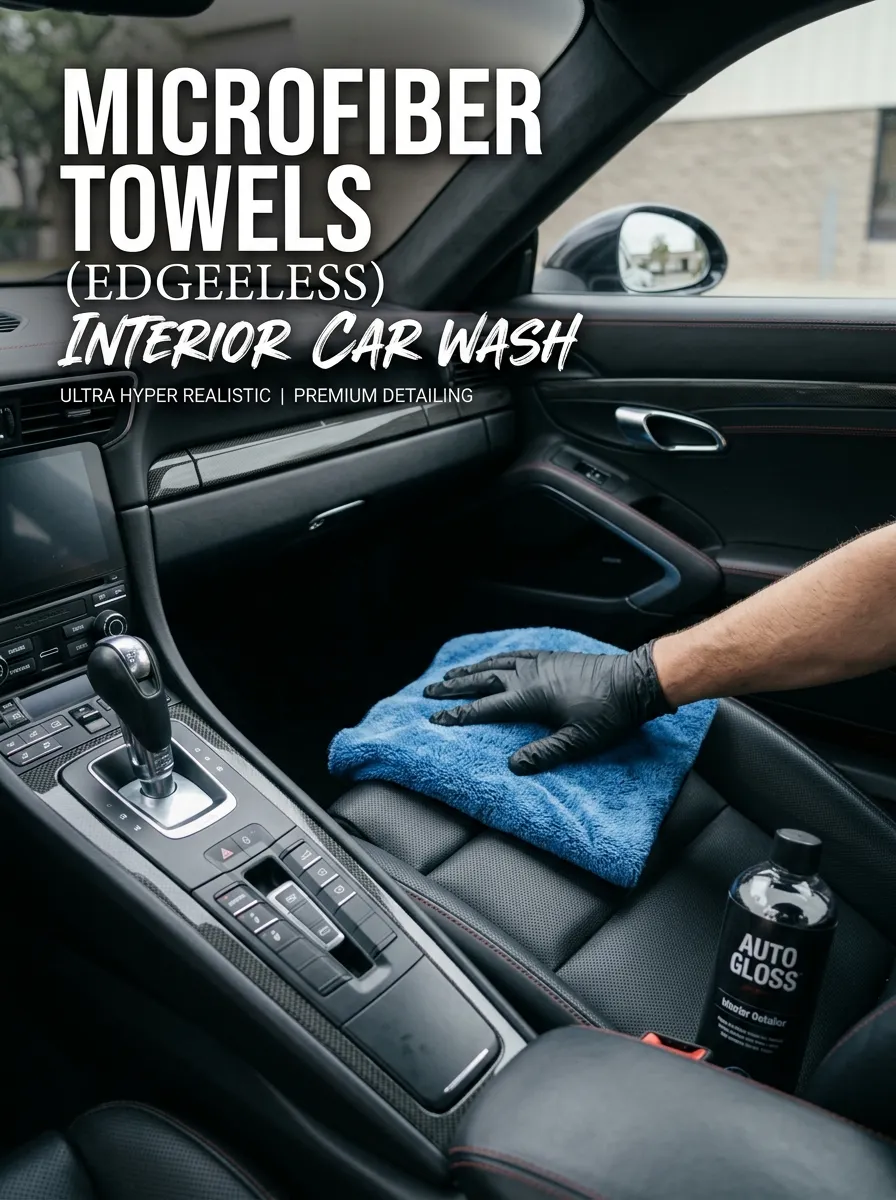 Microfiber Towels Edgeless Interior Car Wash