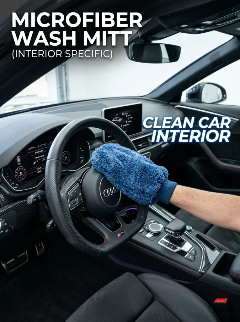 Microfiber Wash Mitt Interior Specific