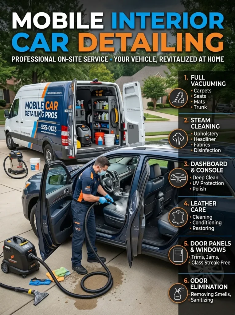 Mobile Interior Car Detailing