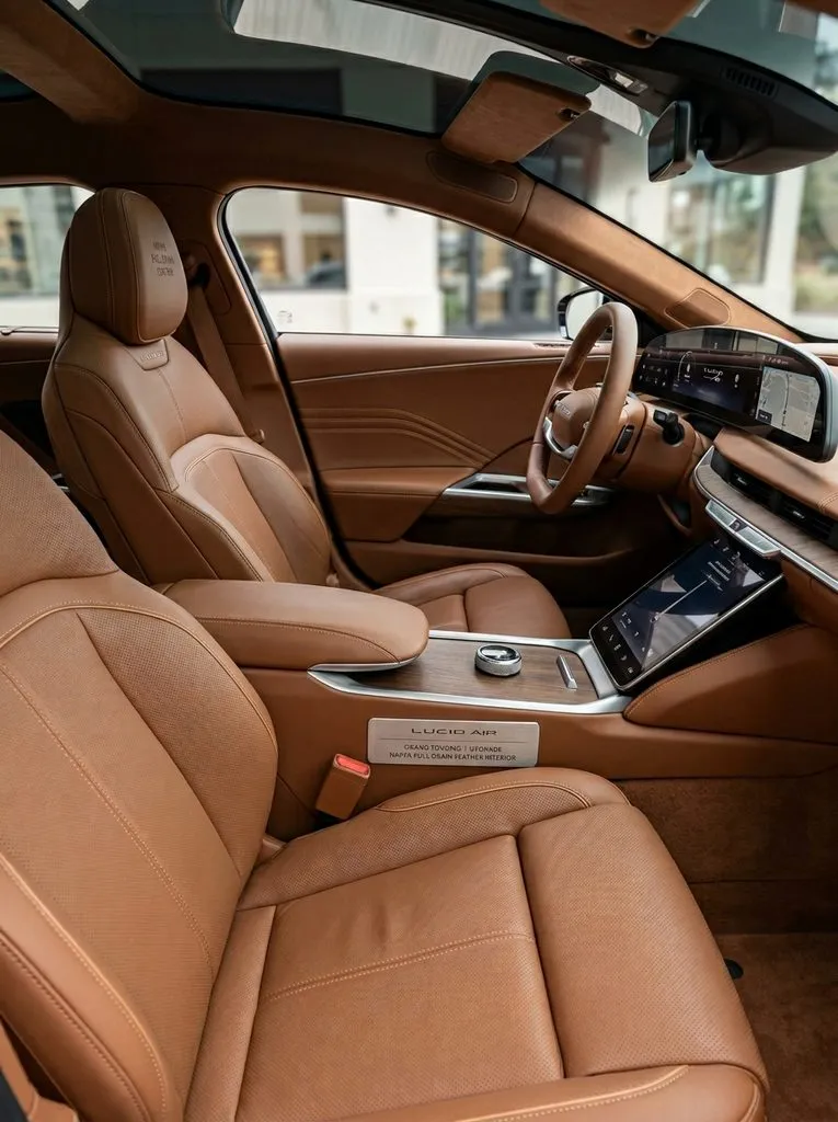 Nappa Full Grain Leather Upgrade Lucid Car Interior