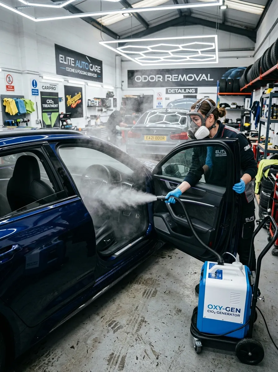 Odor Fogging Chlorine Dioxide Car Interior Detailing Near Me